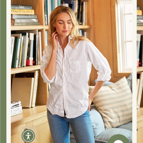 Frank & Eileen Tops - Frank & Eileen Barry Blue and white pinstripe shirt XS